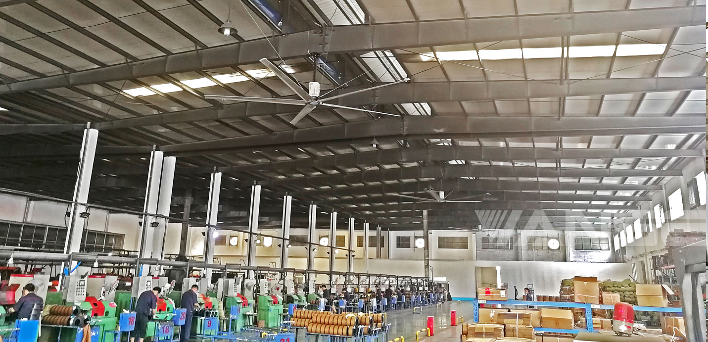 焊接材料廠工業(yè)大風扇除塵降溫